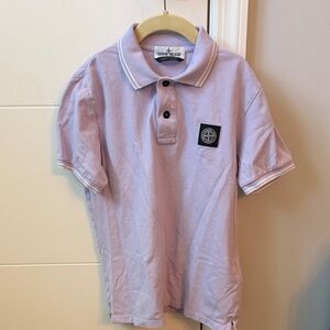 Stone Island Kids Lavender Polo with Compass Badge